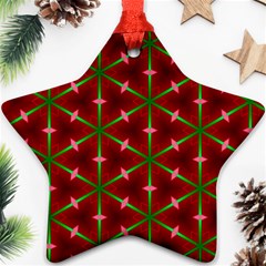 Textured Background Christmas Pattern Ornament (star) by Celenk