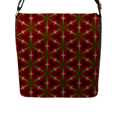 Textured Background Christmas Pattern Flap Messenger Bag (l) 