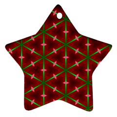 Textured Background Christmas Pattern Ornament (star) by Celenk