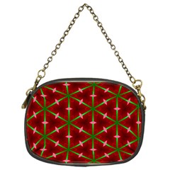 Textured Background Christmas Pattern Chain Purses (one Side)  by Celenk