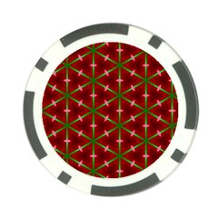 Textured Background Christmas Pattern Poker Chip Card Guard (10 Pack) by Celenk