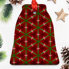 Textured Background Christmas Pattern Ornament (bell) by Celenk