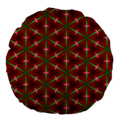 Textured Background Christmas Pattern Large 18  Premium Flano Round Cushions by Celenk