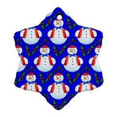 Seamless Repeat Repeating Pattern Snowflake Ornament (two Sides) by Celenk