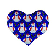 Seamless Repeat Repeating Pattern Standard 16  Premium Heart Shape Cushions by Celenk