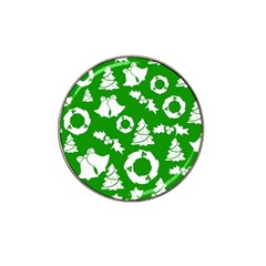 Green White Backdrop Background Card Christmas Hat Clip Ball Marker (10 Pack) by Celenk