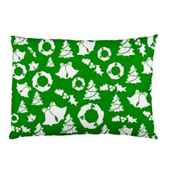 Green White Backdrop Background Card Christmas Pillow Case by Celenk