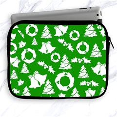 Green White Backdrop Background Card Christmas Apple Ipad 2/3/4 Zipper Cases by Celenk