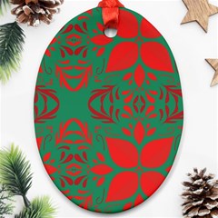 Christmas Background Ornament (oval) by Celenk