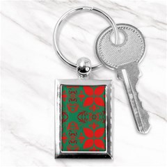 Christmas Background Key Chains (rectangle)  by Celenk