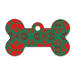 Christmas Background Dog Tag Bone (two Sides) by Celenk