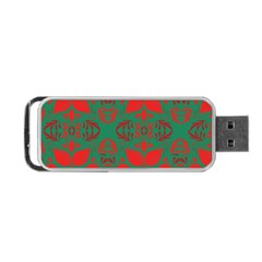 Christmas Background Portable Usb Flash (two Sides)