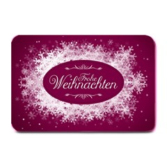 Christmas Card Red Snowflakes Plate Mats by Celenk