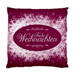 Christmas Card Red Snowflakes Standard Cushion Case (Two Sides) Front