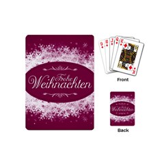 Christmas Card Red Snowflakes Playing Cards (mini)  by Celenk