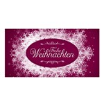 Christmas Card Red Snowflakes Satin Shawl Front