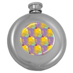 Seamless Repeat Repeating Pattern Round Hip Flask (5 oz) Front