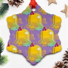 Seamless Repeat Repeating Pattern Snowflake Ornament (two Sides) by Celenk