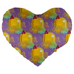 Seamless Repeat Repeating Pattern Large 19  Premium Flano Heart Shape Cushions by Celenk