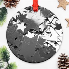 Background Celebration Christmas Round Ornament (two Sides) by Celenk