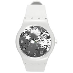 Background Celebration Christmas Round Plastic Sport Watch (m) by Celenk