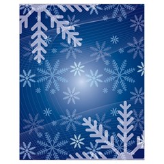 Snowflakes Background Blue Snowy Drawstring Bag (small) by Celenk