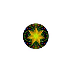 Christmas Star Fractal Symmetry 1  Mini Magnets by Celenk