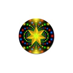 Christmas Star Fractal Symmetry Golf Ball Marker (10 Pack) by Celenk