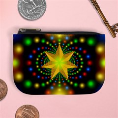 Christmas Star Fractal Symmetry Mini Coin Purses by Celenk