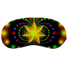 Christmas Star Fractal Symmetry Sleeping Masks by Celenk