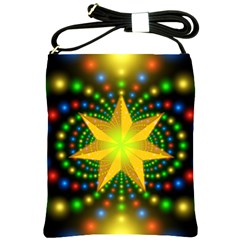 Christmas Star Fractal Symmetry Shoulder Sling Bags by Celenk