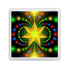 Christmas Star Fractal Symmetry Memory Card Reader (square)  by Celenk