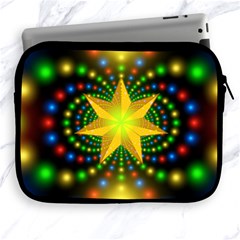 Christmas Star Fractal Symmetry Apple Ipad 2/3/4 Zipper Cases by Celenk