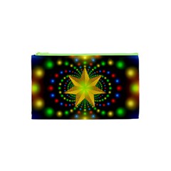 Christmas Star Fractal Symmetry Cosmetic Bag (xs) by Celenk