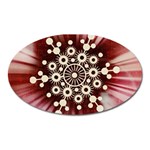 Background Star Red Abstract Oval Magnet Front