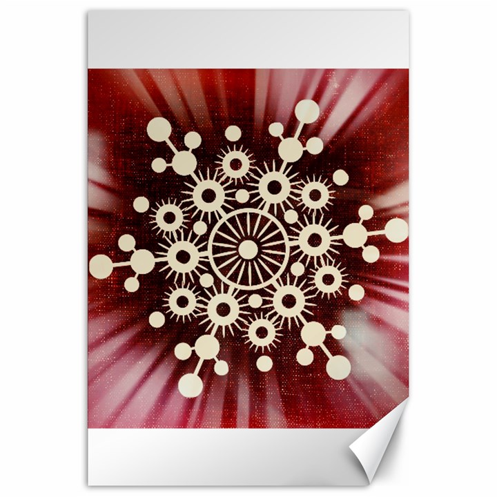 Background Star Red Abstract Canvas 20  x 30  