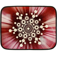 Background Star Red Abstract Fleece Blanket (mini) by Celenk