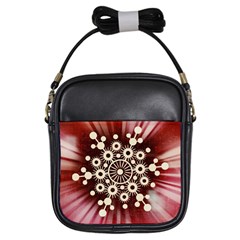 Background Star Red Abstract Girls Sling Bags by Celenk