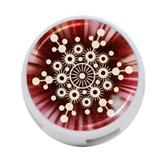 Background Star Red Abstract 4-port Usb Hub (two Sides)  by Celenk