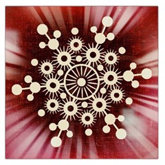 Background Star Red Abstract Large Satin Scarf (square)