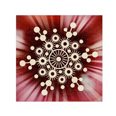 Background Star Red Abstract Small Satin Scarf (square) by Celenk