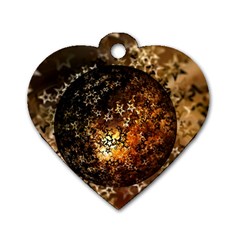 Christmas Bauble Ball About Star Dog Tag Heart (one Side) by Celenk