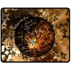 Christmas Bauble Ball About Star Fleece Blanket (medium)  by Celenk