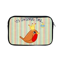 Bird Christmas Card Blue Modern Apple Macbook Pro 13  Zipper Case by Celenk