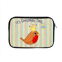 Bird Christmas Card Blue Modern Apple Macbook Pro 15  Zipper Case by Celenk