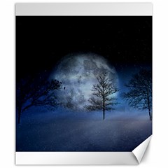 Winter Wintry Moon Christmas Snow Canvas 20  X 24   by Celenk