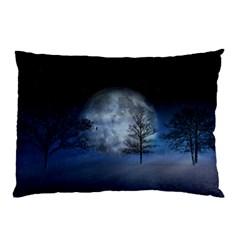 Winter Wintry Moon Christmas Snow Pillow Case by Celenk