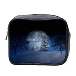 Winter Wintry Moon Christmas Snow Mini Toiletries Bag 2-Side Front