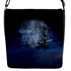 Winter Wintry Moon Christmas Snow Flap Messenger Bag (s) by Celenk