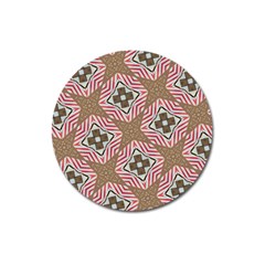 Pattern Texture Moroccan Print Magnet 3  (round) by Celenk